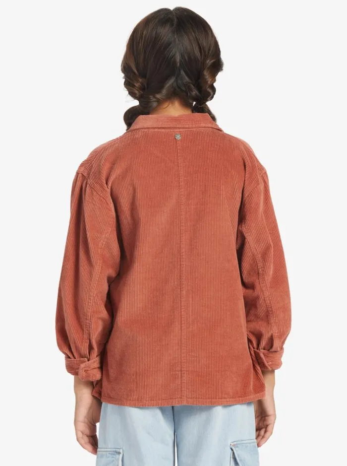Roxy Tees and Tanks Girls039 416 Something Beautiful Solid Oversized Corduroy Shirt Cedar Wood 8211 Kids Roxy Tees and Tanks Girls039 416 Something Beautiful Solid Oversized Corduroy Shirt Cedar Wood 8211 Kids