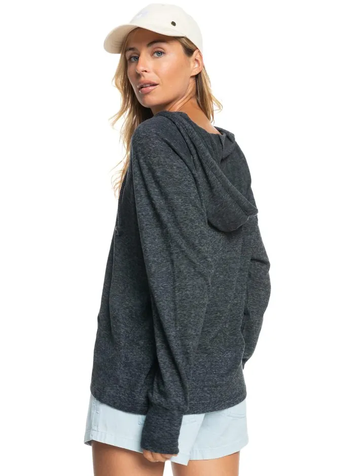 Roxy Tops Destination Surf Hoodie Anthracite 8211 Women Roxy Tops Destination Surf Hoodie Anthracite 8211 Women