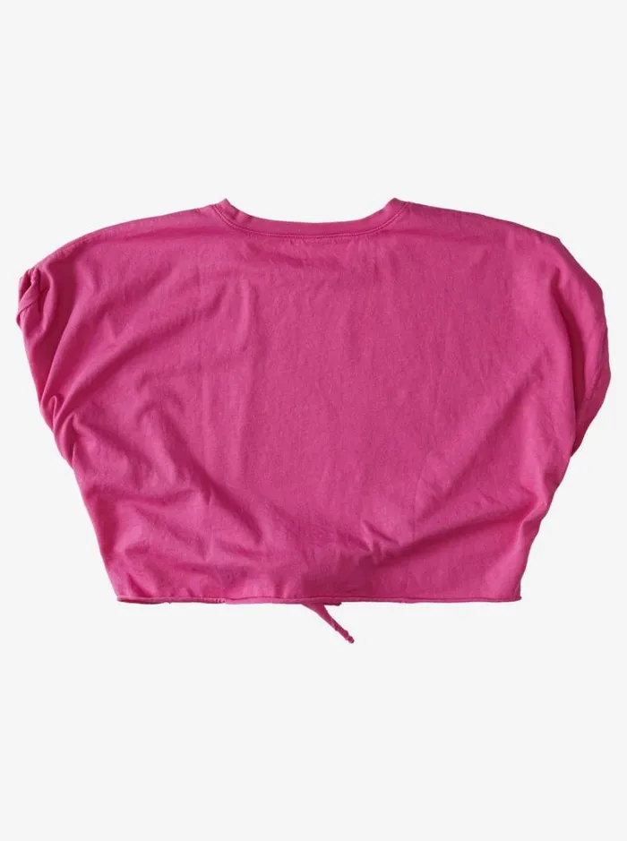Roxy Tops Girl039s 416 Wave Flow Boyfriend TShirt Pink Guava 8211 Kids