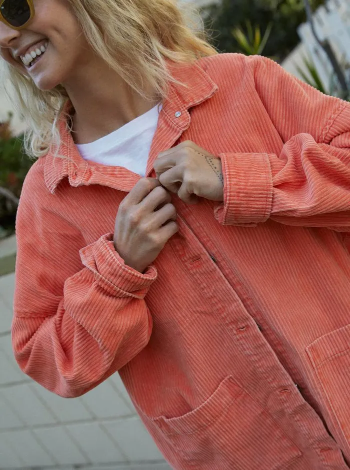 Roxy Tops Kick Back Washed Corduroy Long Sleeve Shirt Tigerlily 8211 Women