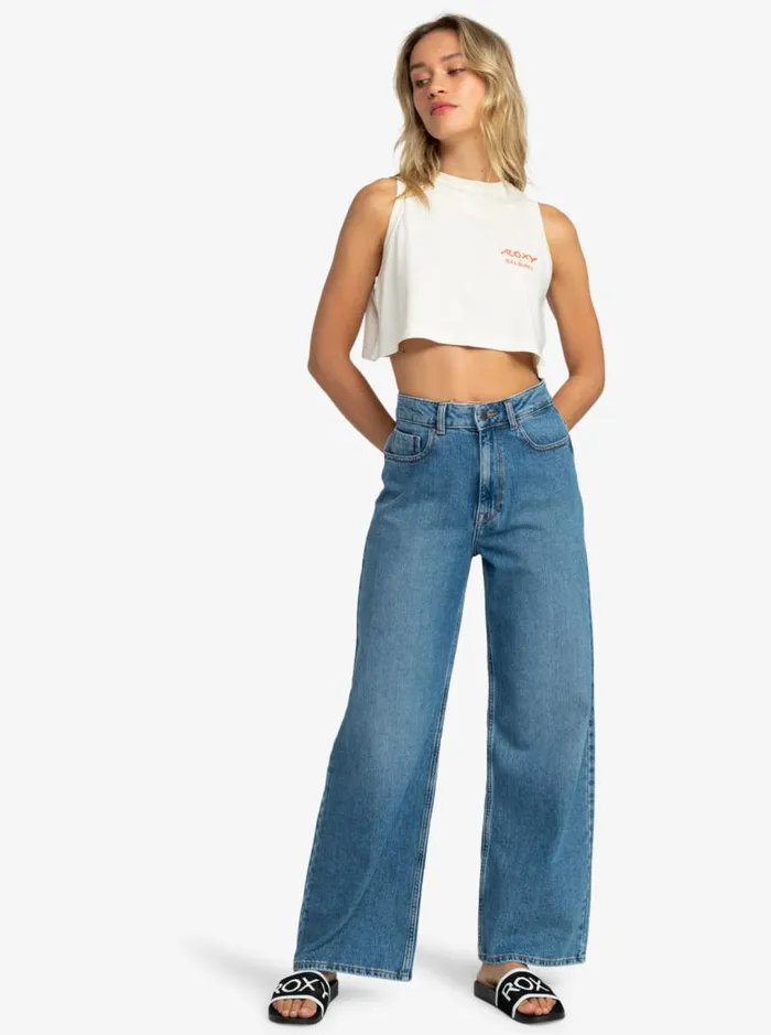 Roxy Tops Roxy X Grl Swirl Cropped Vest Top Tapioca 8211 Women Roxy Tops Roxy X Grl Swirl Cropped Vest Top Tapioca 8211 Women