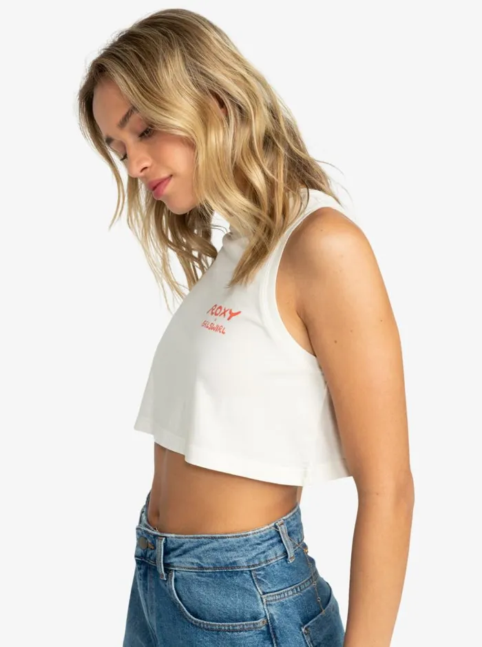 Roxy Tops Roxy X Grl Swirl Cropped Vest Top Tapioca 8211 Women Roxy Tops Roxy X Grl Swirl Cropped Vest Top Tapioca 8211 Women