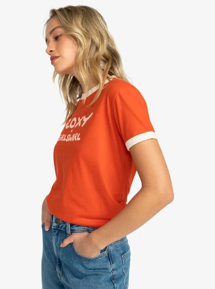 Roxy Tops Roxy X Grl Swirl Ringer TShirt Tigerlily 8211 Women Roxy Tops Roxy X Grl Swirl Ringer TShirt Tigerlily 8211 Women