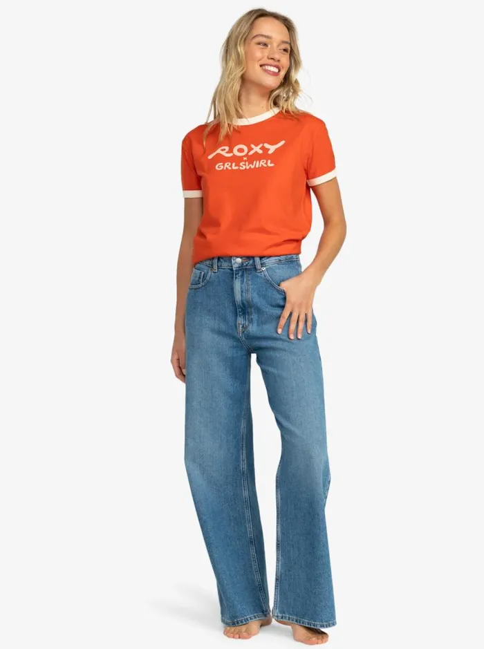 Roxy Tops Roxy X Grl Swirl Ringer TShirt Tigerlily 8211 Women Roxy Tops Roxy X Grl Swirl Ringer TShirt Tigerlily 8211 Women