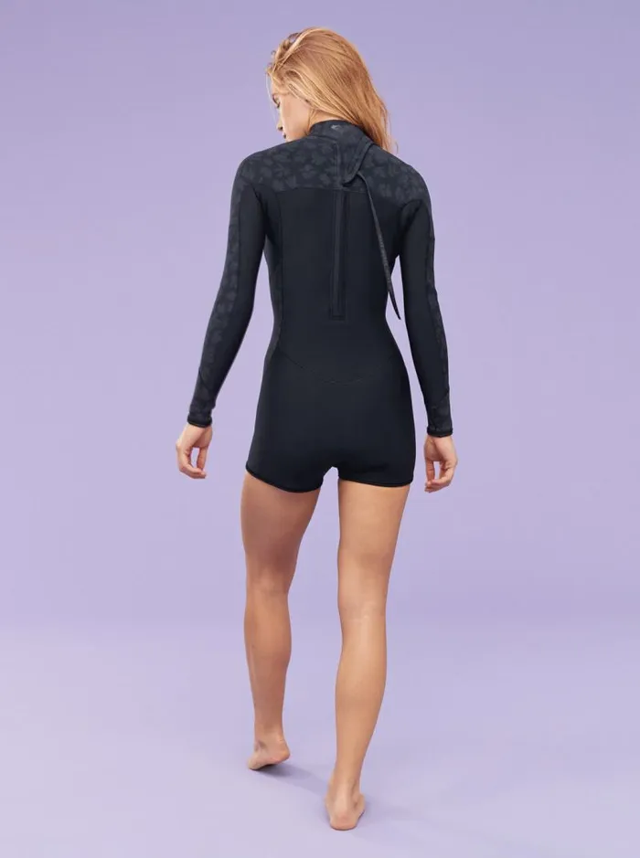 Roxy Wetsuits 2mm Swell Series Long Sleeve Back Zip Springsuit Black 8211 Women