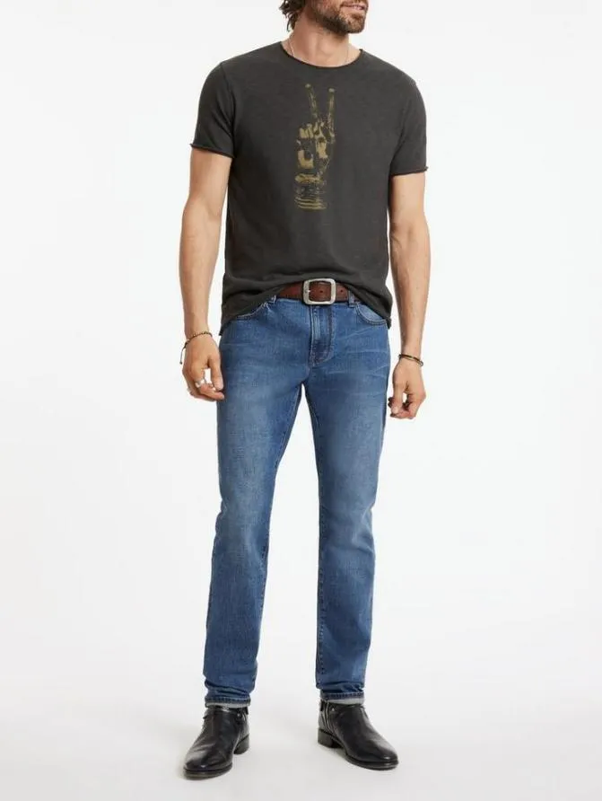 ROYAL PEACE TEE Black Clothing John Varvatos Graphic Tees