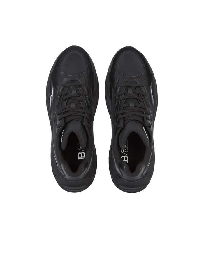 RunRow Leather Sneakers Black Men Balmain Sneakers