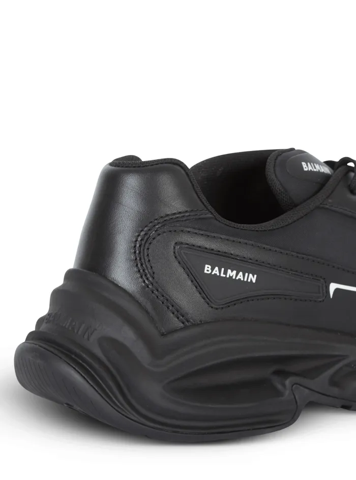 RunRow Leather Sneakers Black Men Balmain Sneakers