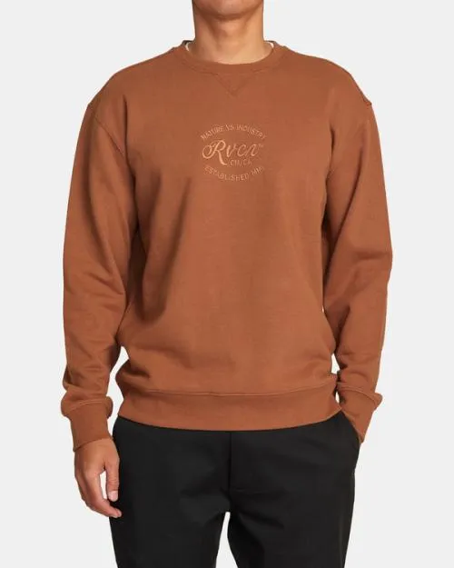 Rvca Balance Caf Sweatshirt Rawhide Men Hoodies and Sweatshirts