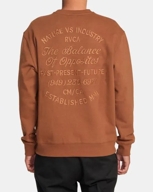 Rvca Balance Caf Sweatshirt Rawhide Men Hoodies and Sweatshirts