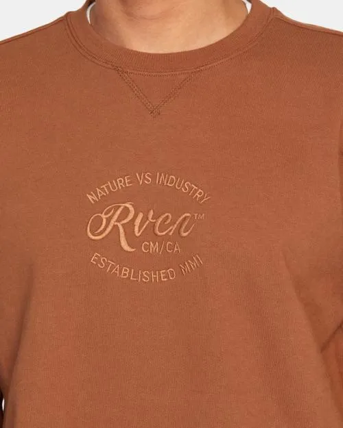 Rvca Balance Caf Sweatshirt Rawhide Men Hoodies and Sweatshirts