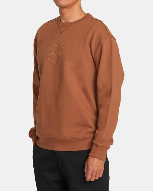Rvca Balance Caf Sweatshirt Rawhide Men Hoodies and Sweatshirts