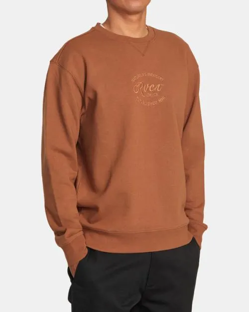 Rvca Balance Caf Sweatshirt Rawhide Men Hoodies and Sweatshirts