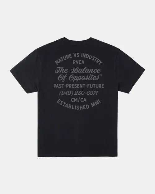 Rvca Balance Cafe TShirt Black Men Short Sleeves