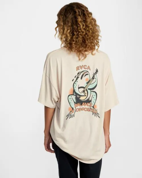 Rvca Banjo Tee Chalk Women Tees and Tanks