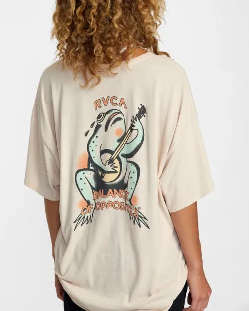 Rvca Banjo Tee Chalk Women Tees and Tanks