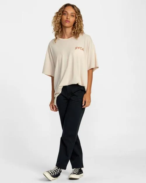 Rvca Banjo Tee Chalk Women Tees and Tanks