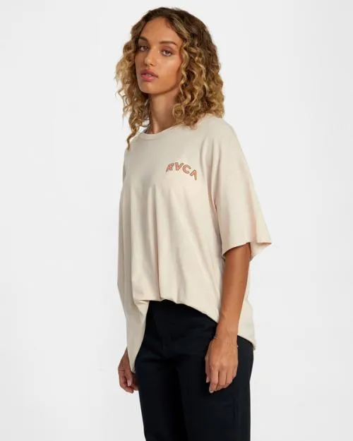 Rvca Banjo Tee Chalk Women Tees and Tanks