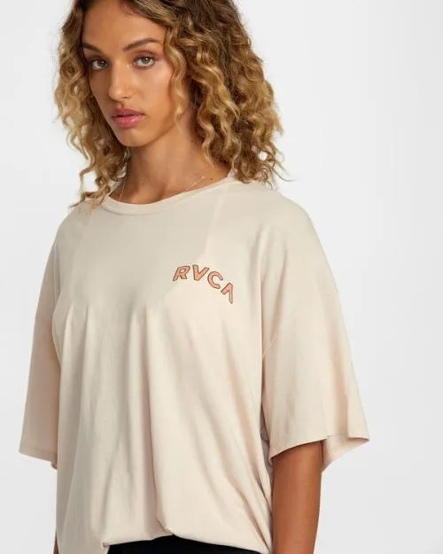 Rvca Banjo Tee Chalk Women Tees and Tanks