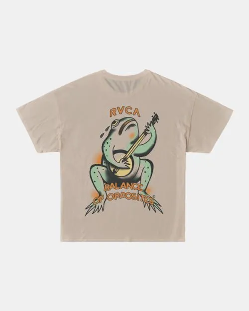 Rvca Banjo Tee Chalk Women Tees and Tanks