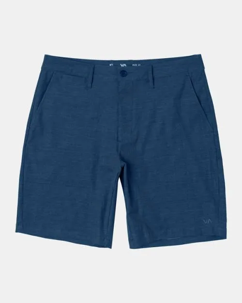 Rvca Boy039s Back In Hybrid 19034 Shorts Denim Heather Boys Shorts