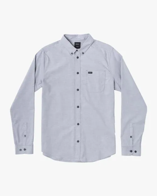 Rvca Boy039s Thatll Do Stretch Long Sleeve Shirt Pavement Boys Shirts and Flannels