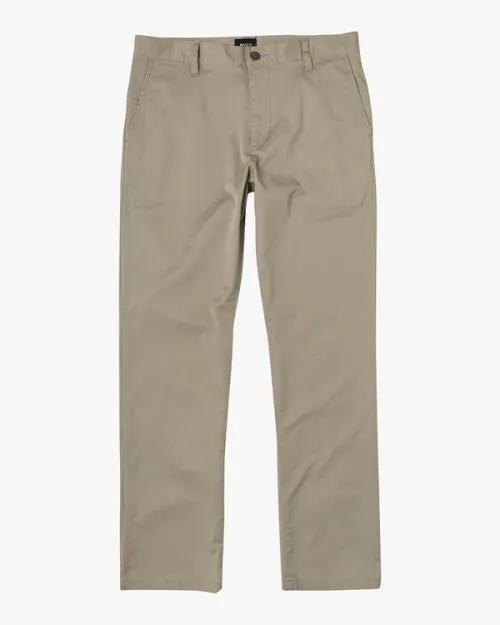 Rvca Boy039s Weekday Stretch Straight Fit Pants Khaki Boys Denim and Pants