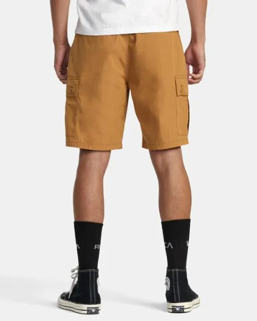 Rvca Civic Utility 18034 Elastic Shorts Camel Men Shorts and Hybrids