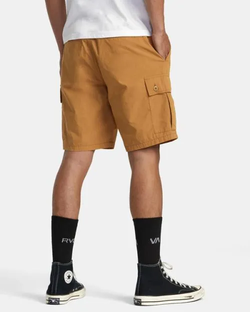 Rvca Civic Utility 18034 Elastic Shorts Camel Men Shorts and Hybrids