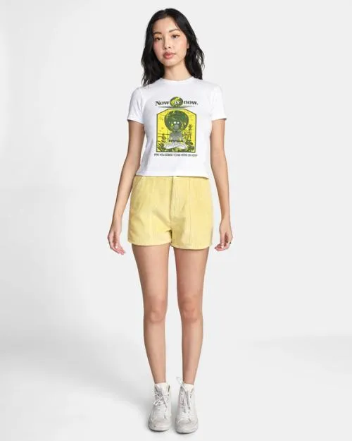 Rvca Daylight Corduroy Shorts Mellow Yellow Women Shorts and Skirts