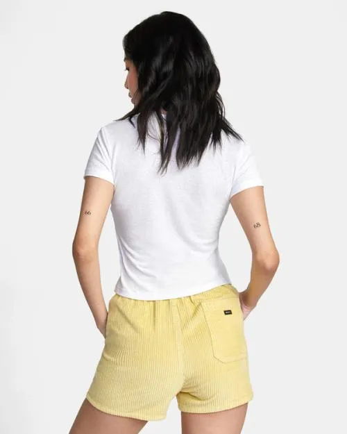 Rvca Daylight Corduroy Shorts Mellow Yellow Women Shorts and Skirts