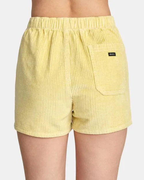 Rvca Daylight Corduroy Shorts Mellow Yellow Women Shorts and Skirts