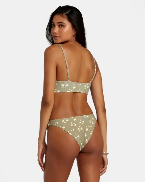 Rvca Decoupage High Leg Bikini Bottoms Aloe Women Bikini Bottoms