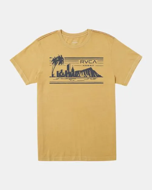 Rvca Diamond Island TShirt Southern Moss Men Short Sleeves