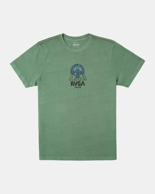 Rvca Earth Corp Tee Verdite Men Short Sleeves