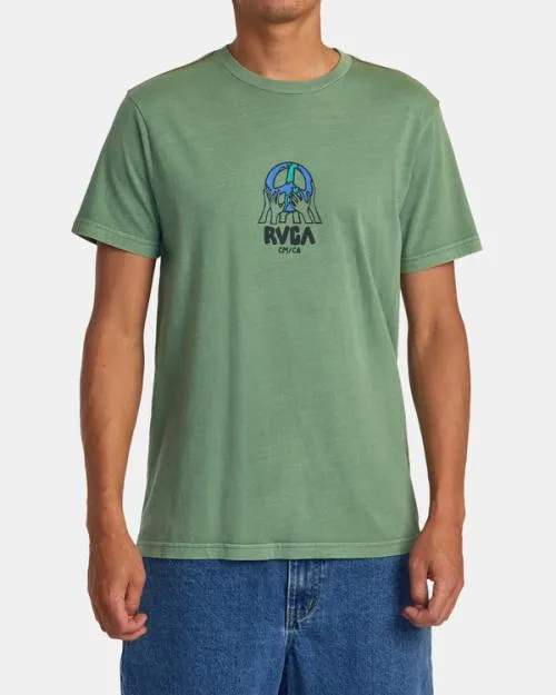 Rvca Earth Corp Tee Verdite Men Short Sleeves