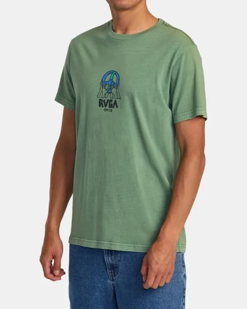 Rvca Earth Corp Tee Verdite Men Short Sleeves