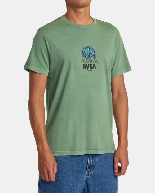 Rvca Earth Corp Tee Verdite Men Short Sleeves