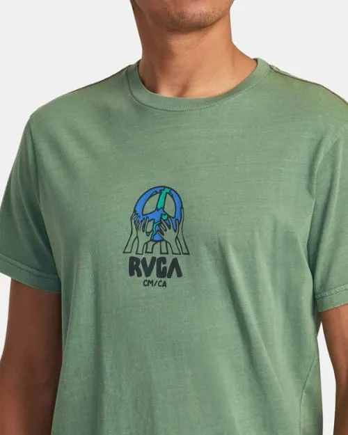 Rvca Earth Corp Tee Verdite Men Short Sleeves