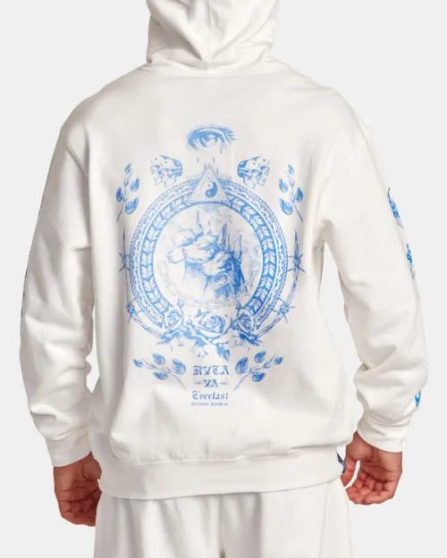 Rvca Everlast X Benjamin Jeanjean Hoodie Off White SportMen Hoodies and Sweatshirts