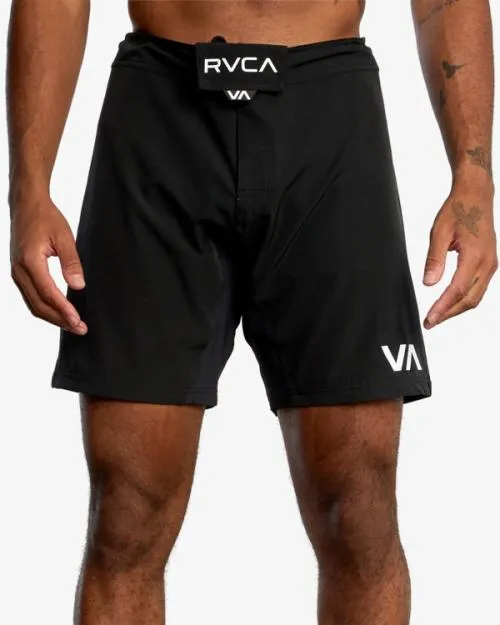 Rvca Fight Scrapper Elastic Waist Walkshorts 15034 Black Men Athletic Shorts