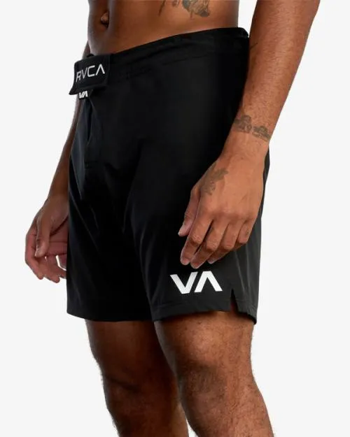 Rvca Fight Scrapper Elastic Waist Walkshorts 15034 Black Men Athletic Shorts