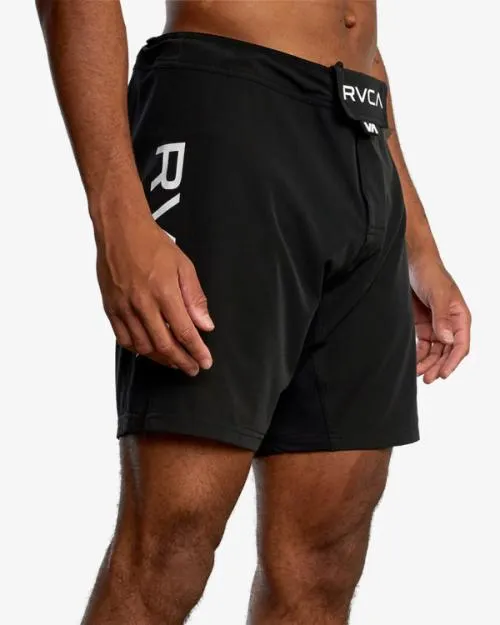 Rvca Fight Scrapper Elastic Waist Walkshorts 15034 Black Men Athletic Shorts