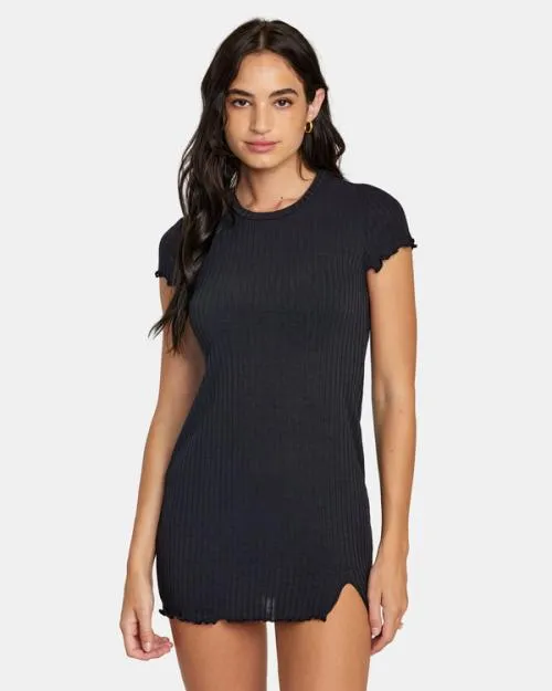 Rvca Git It Cover Up Bodycon Dress Black Women Dresses and Rompers