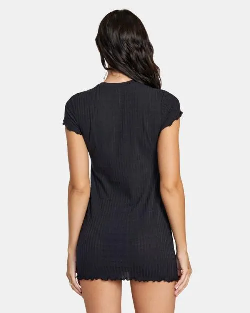 Rvca Git It Cover Up Bodycon Dress Black Women Dresses and Rompers
