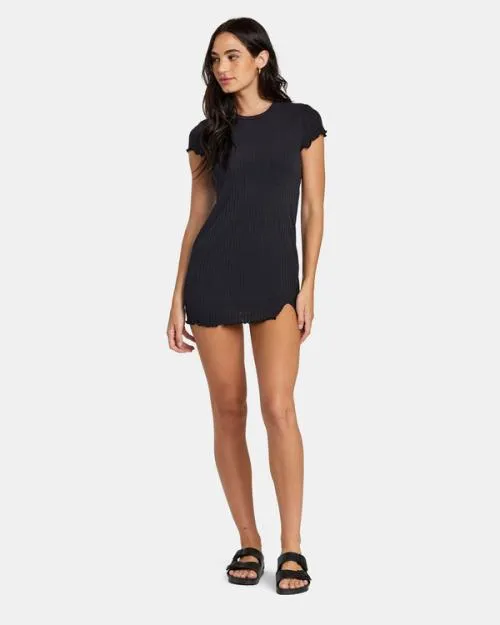 Rvca Git It Cover Up Bodycon Dress Black Women Dresses and Rompers