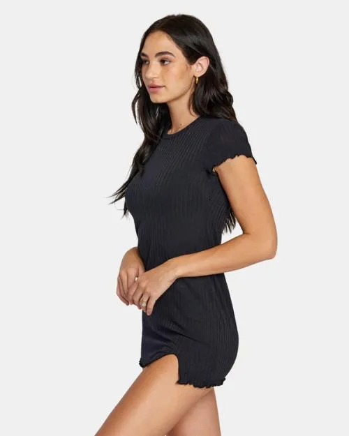 Rvca Git It Cover Up Bodycon Dress Black Women Dresses and Rompers