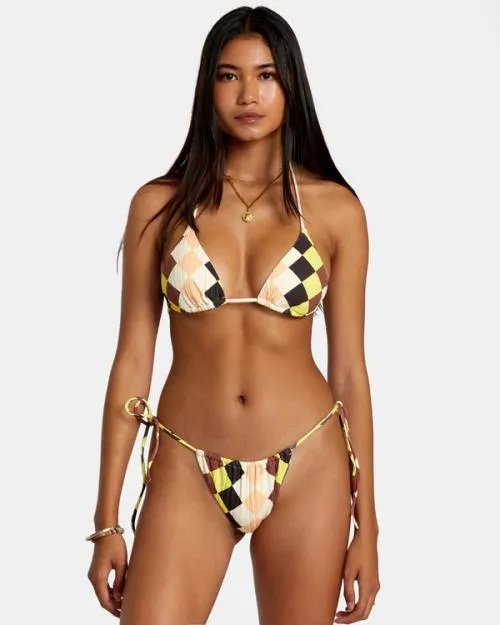 Rvca Greenpacha Breeze Slide Tie Medium Bikini Bottoms Multi Women Bikini Bottoms