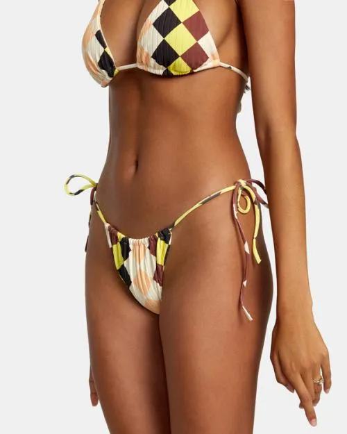 Rvca Greenpacha Breeze Slide Tie Medium Bikini Bottoms Multi Women Bikini Bottoms