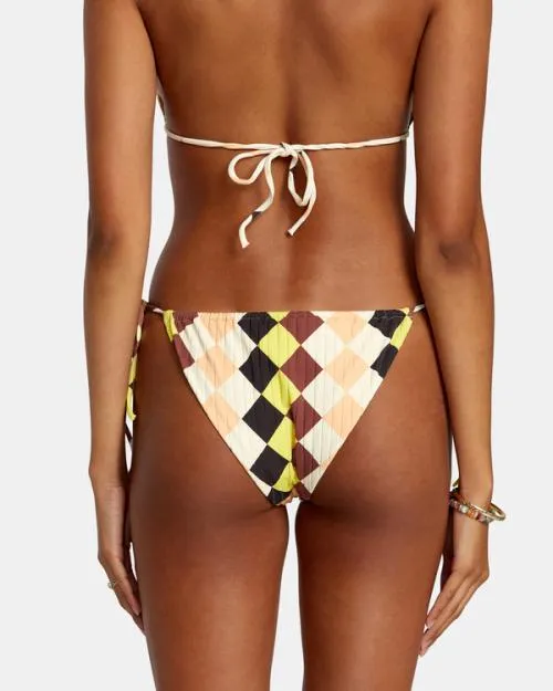 Rvca Greenpacha Breeze Slide Tie Medium Bikini Bottoms Multi Women Bikini Bottoms